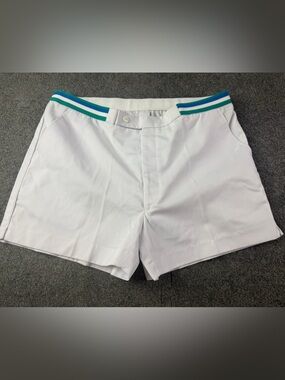 Winbledon Mens Vtg Flat Front 4" Tennis Shorts Size 35 Multicolor